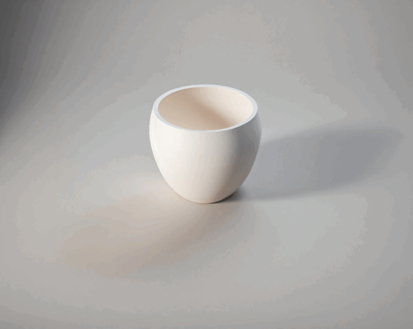 Round flower pot
